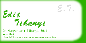 edit tihanyi business card